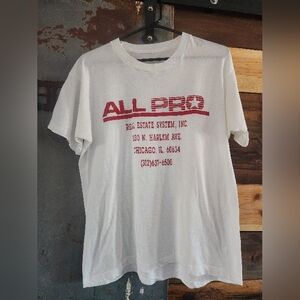 Vintage 80's Single Stitch All Pro Systems Chicago Graphic T-Shirt